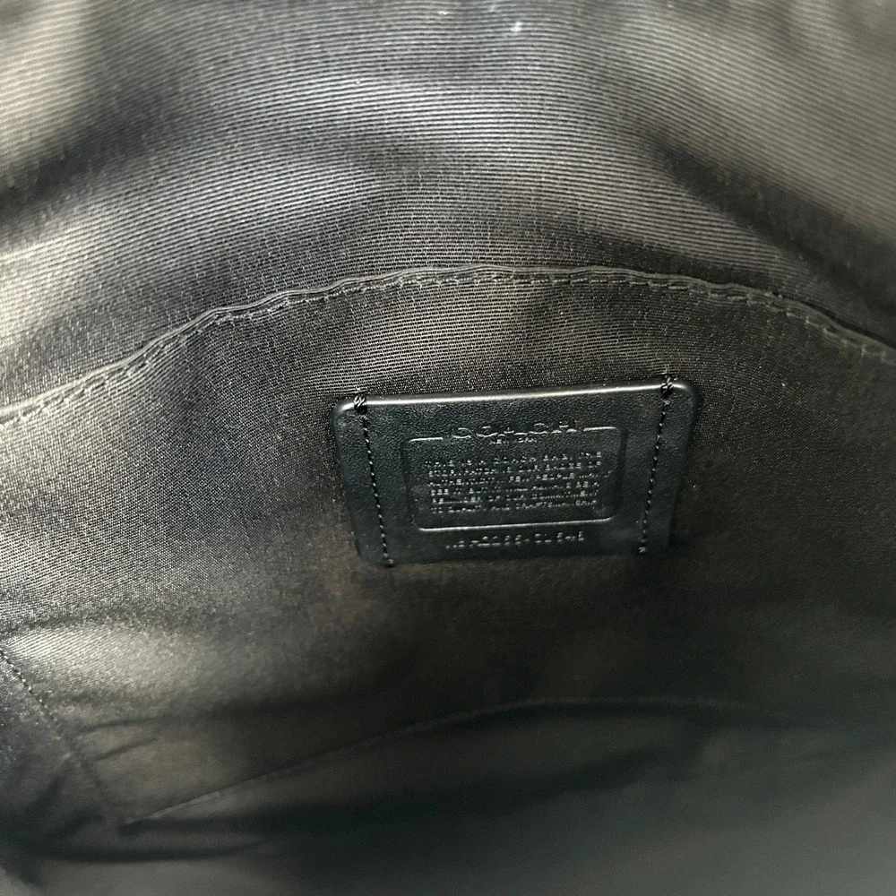 Coach Ellie File Bag Black Pebbled Leather Crossbody CU960 Excellent